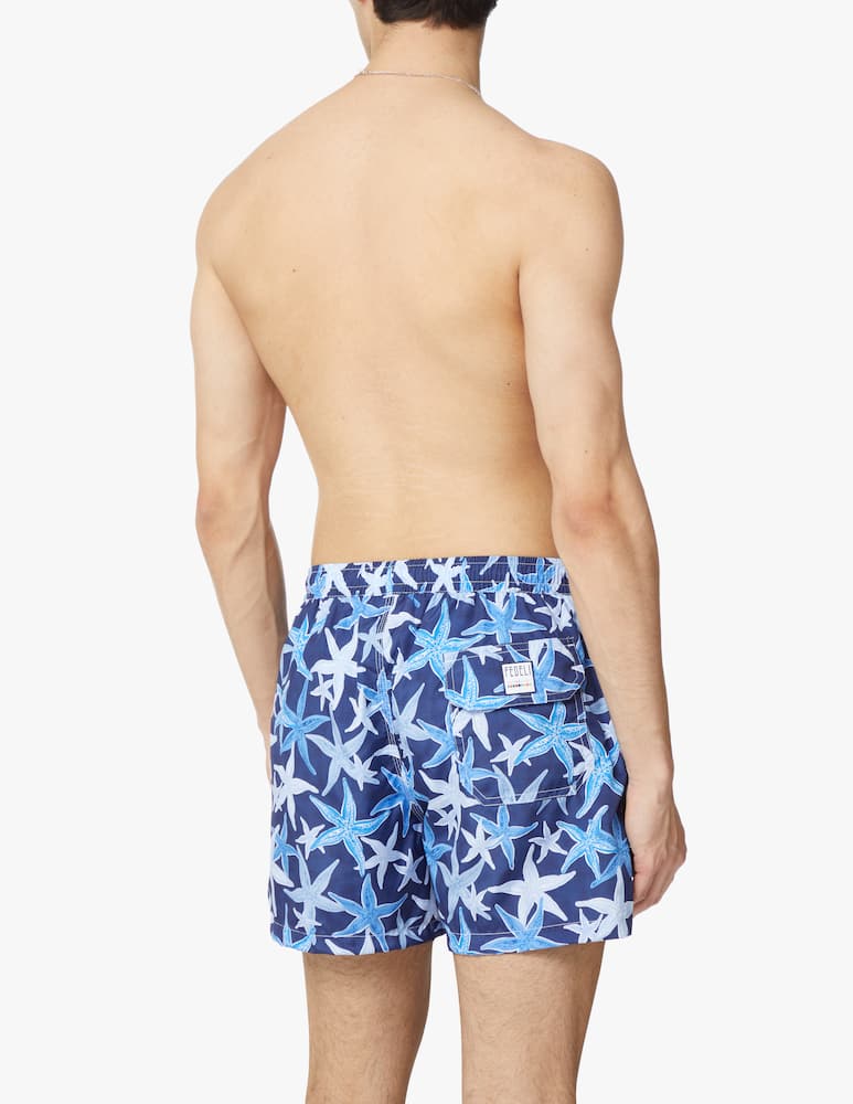 rinascente Fedeli Printed madeira swimshort - blue