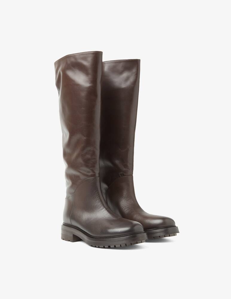 rinascente Strategia Story flat leather boot