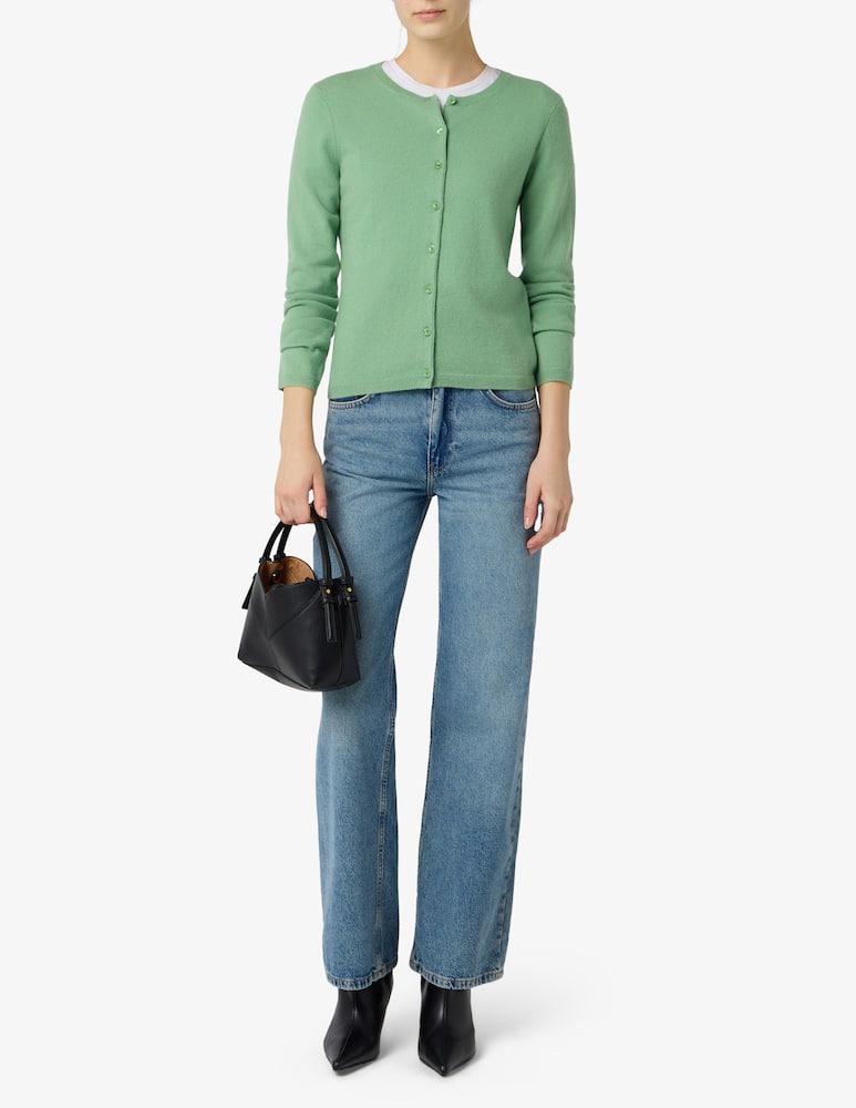 Pure Cashmere Cardigan con collo alla coreana - immagine 2 Pure Cashmere Cardigan con collo alla coreana - immagine 2