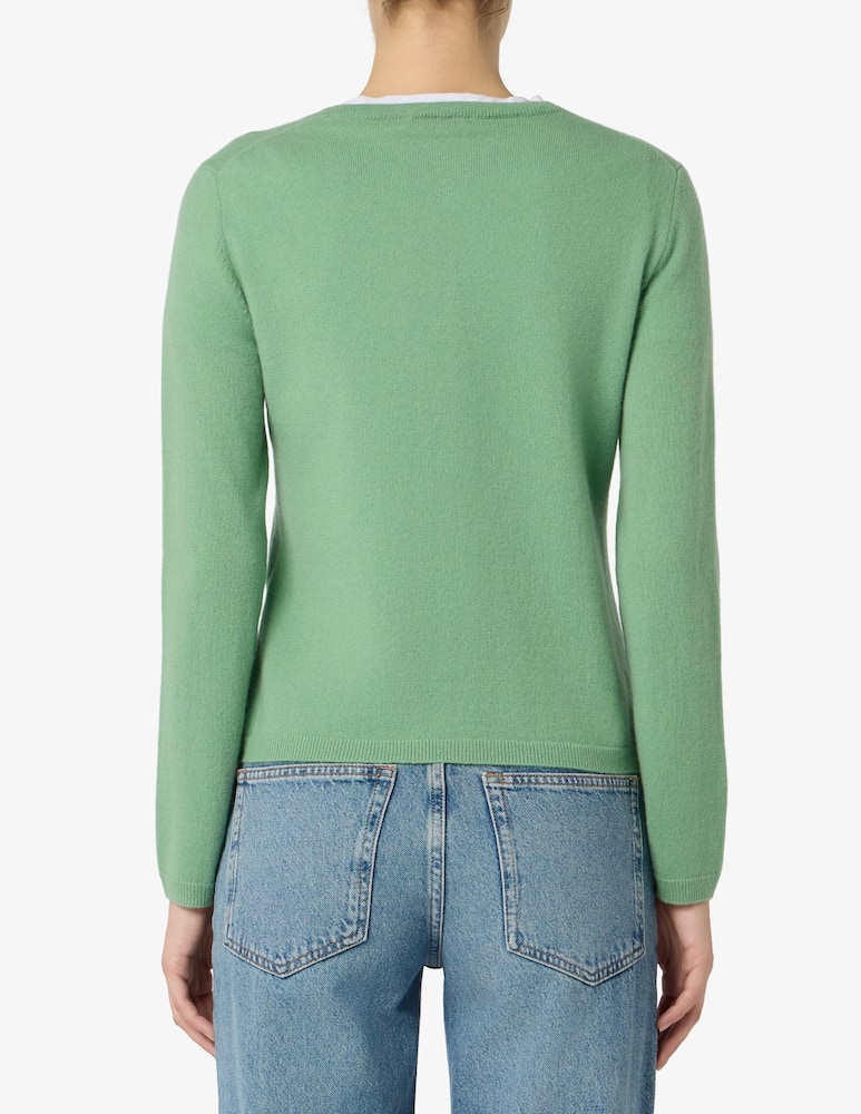 Pure Cashmere Cardigan con collo alla coreana - immagine 3 Pure Cashmere Cardigan con collo alla coreana - immagine 3