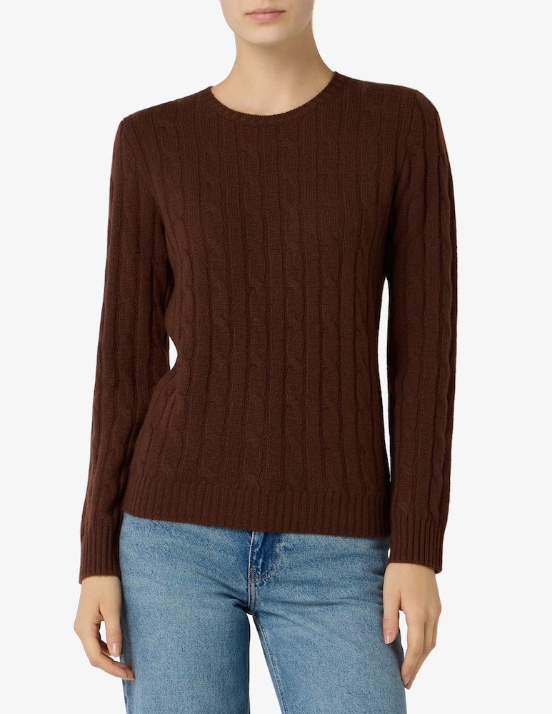 rinascente Pure Cashmere Maglione a trecce girocollo