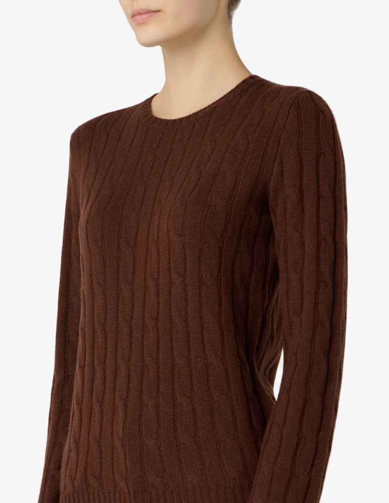 Pure Cashmere Maglione a trecce girocollo - immagine 4 Pure Cashmere Maglione a trecce girocollo - immagine 4