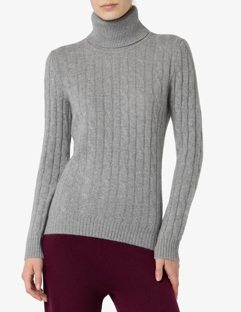 rinascente Pure Cashmere Cable turtleneck jumper
