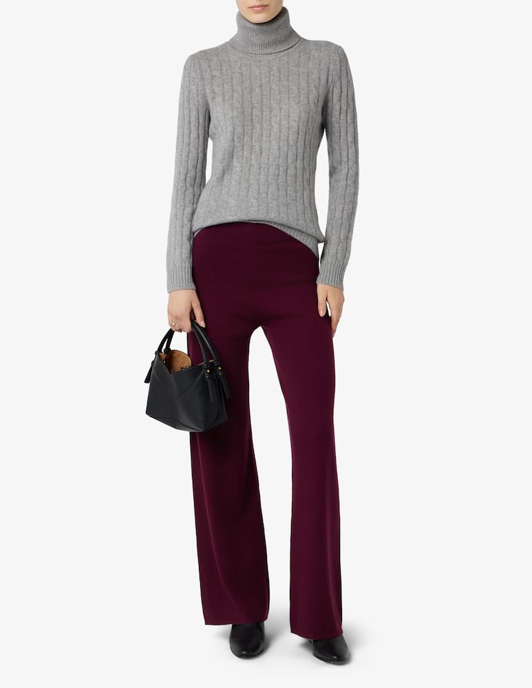 Pure Cashmere Cable turtleneck jumper - picture 2 Pure Cashmere Cable turtleneck jumper - picture 2