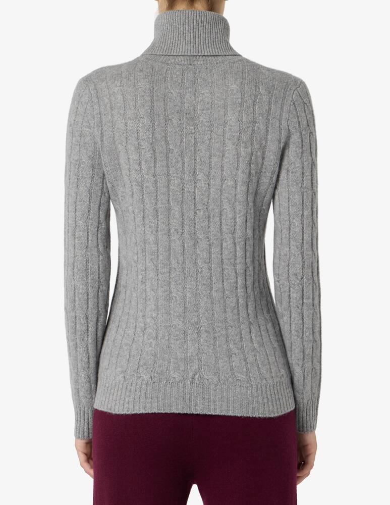 rinascente Pure Cashmere Cable turtleneck jumper