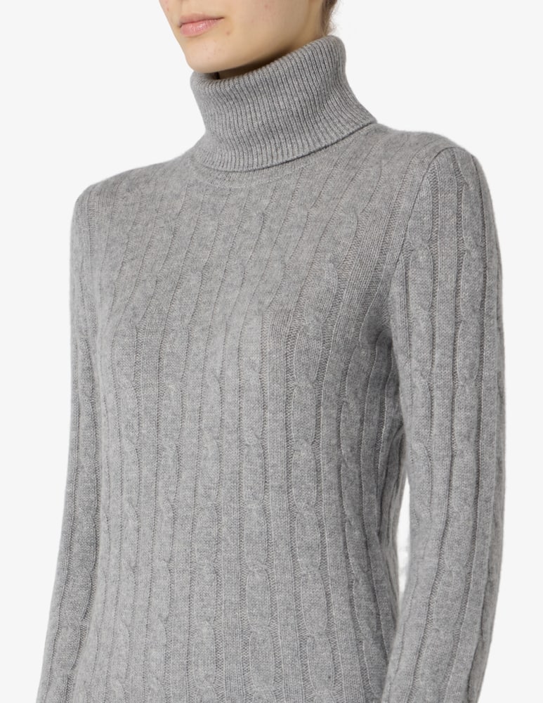 Pure Cashmere Cable turtleneck jumper - picture 4 Pure Cashmere Cable turtleneck jumper - picture 4