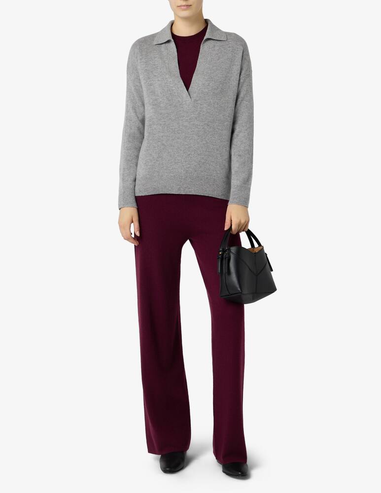 rinascente Pure Cashmere Polo in maglia con collo aperto