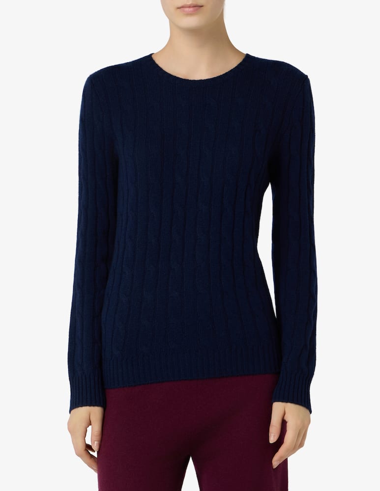 rinascente Pure Cashmere Maglione a trecce girocollo