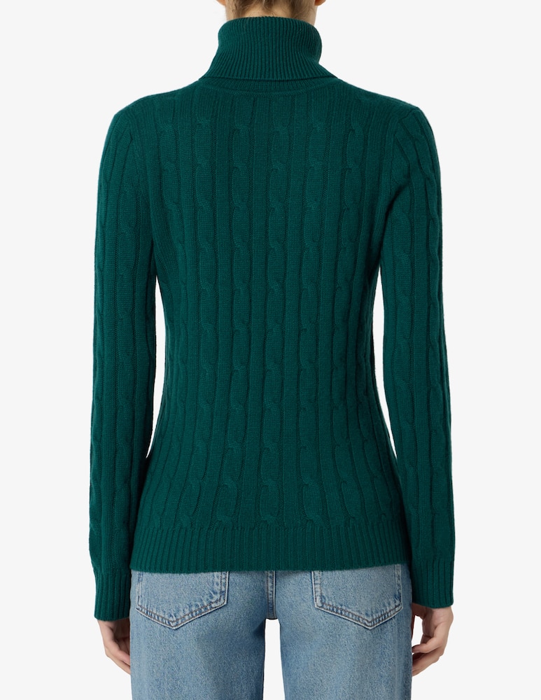 Pure Cashmere Cable turtleneck jumper - picture 3 Pure Cashmere Cable turtleneck jumper - picture 3