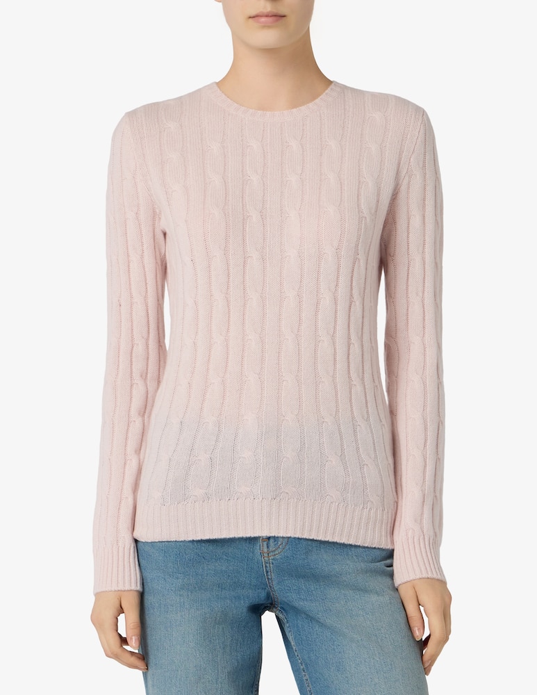 rinascente Pure Cashmere Maglione a trecce girocollo