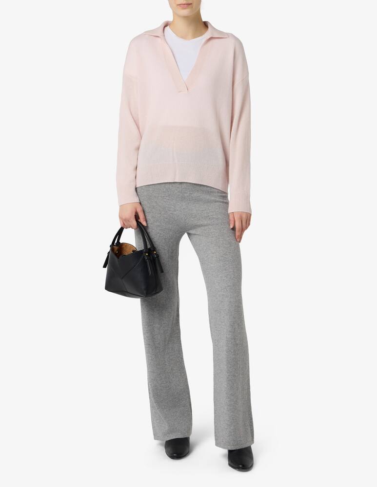 rinascente Pure Cashmere Polo in maglia con collo aperto