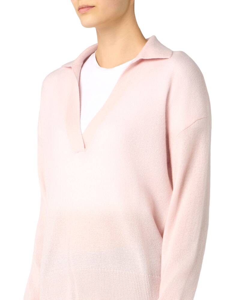 rinascente Pure Cashmere Polo in maglia con collo aperto