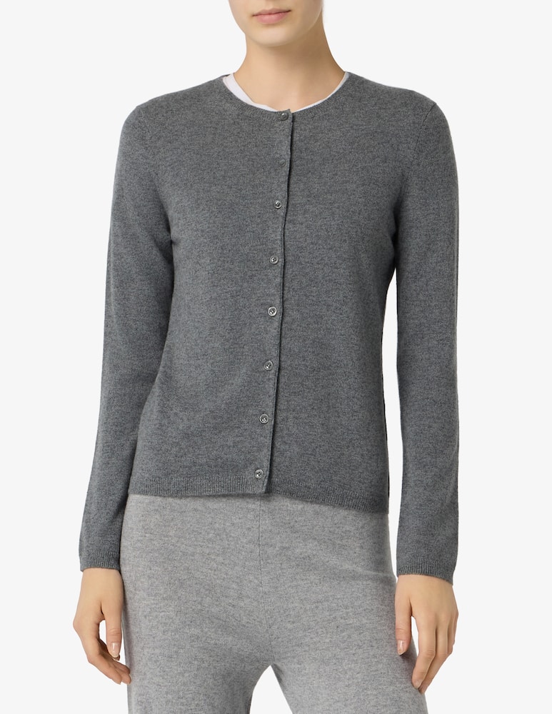 Pure Cashmere Cardigan con collo alla coreana - immagine 1 Pure Cashmere Cardigan con collo alla coreana - immagine 1