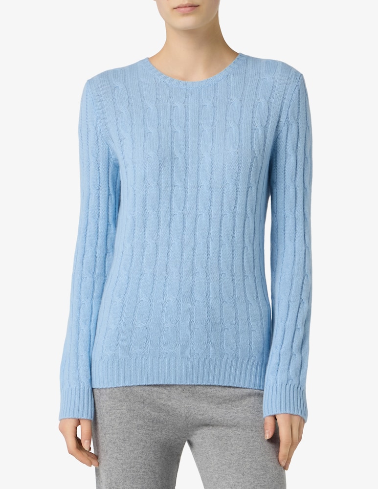 rinascente Pure Cashmere Maglione a trecce girocollo