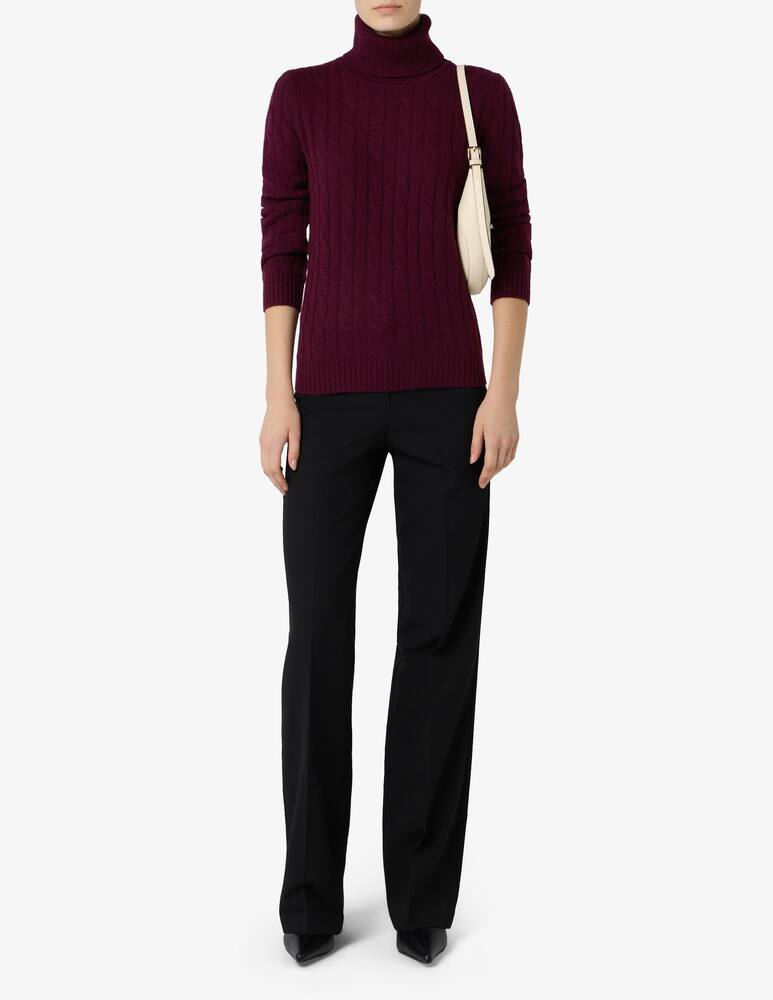 rinascente Pure Cashmere Cable turtleneck jumper