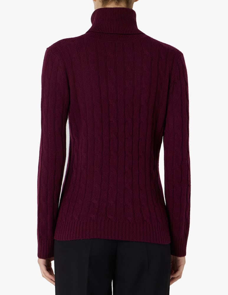 Pure Cashmere Cable turtleneck jumper - picture 3 Pure Cashmere Cable turtleneck jumper - picture 3