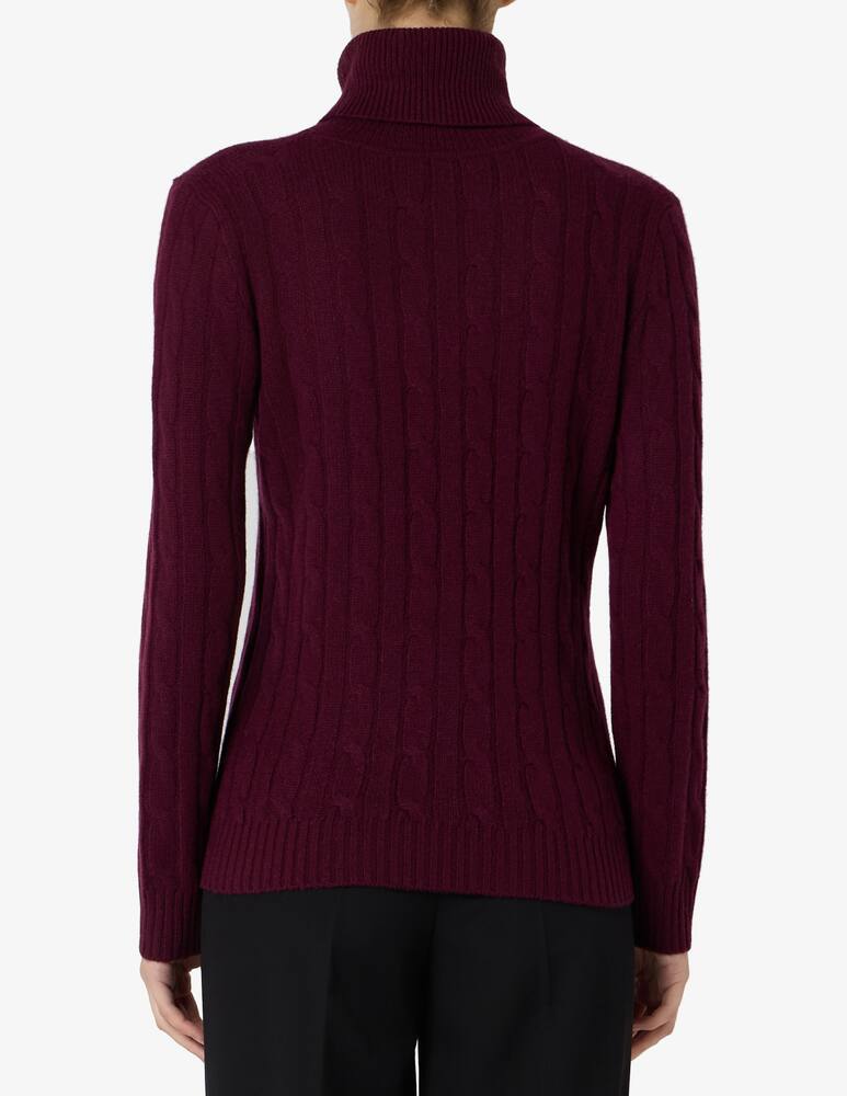 rinascente Pure Cashmere Cable turtleneck jumper
