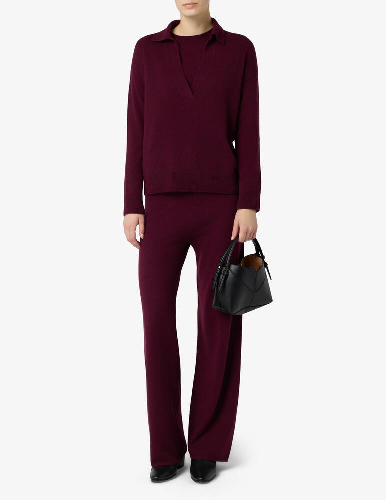 rinascente Pure Cashmere Polo in maglia con collo aperto