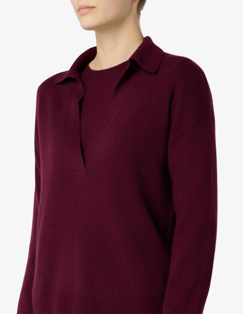 rinascente Pure Cashmere Polo in maglia con collo aperto