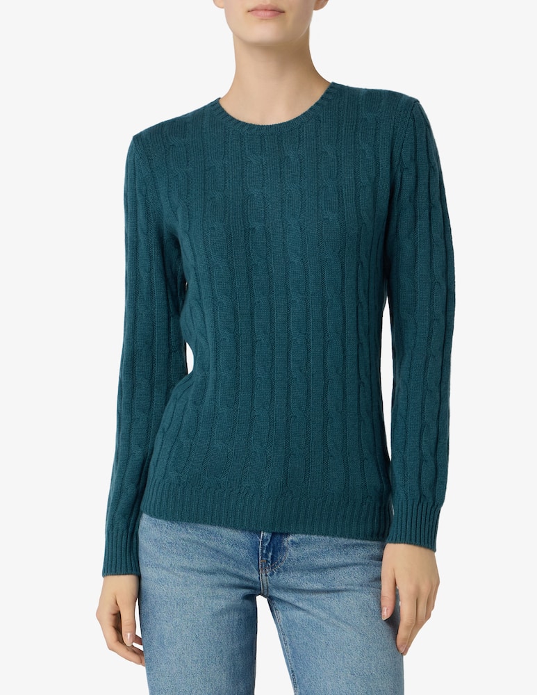 rinascente Pure Cashmere Maglione a trecce girocollo