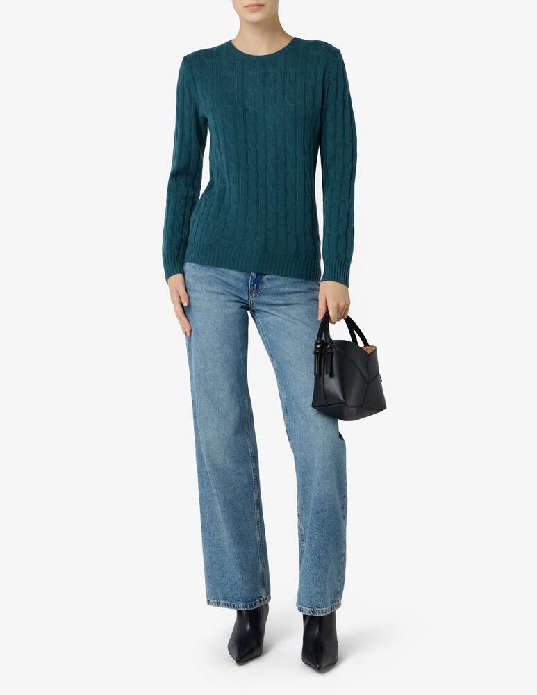 rinascente Pure Cashmere Maglione a trecce girocollo