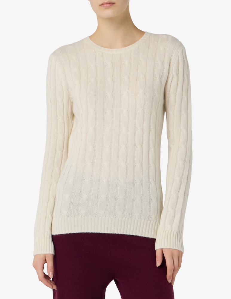 rinascente Pure Cashmere Maglione a trecce girocollo