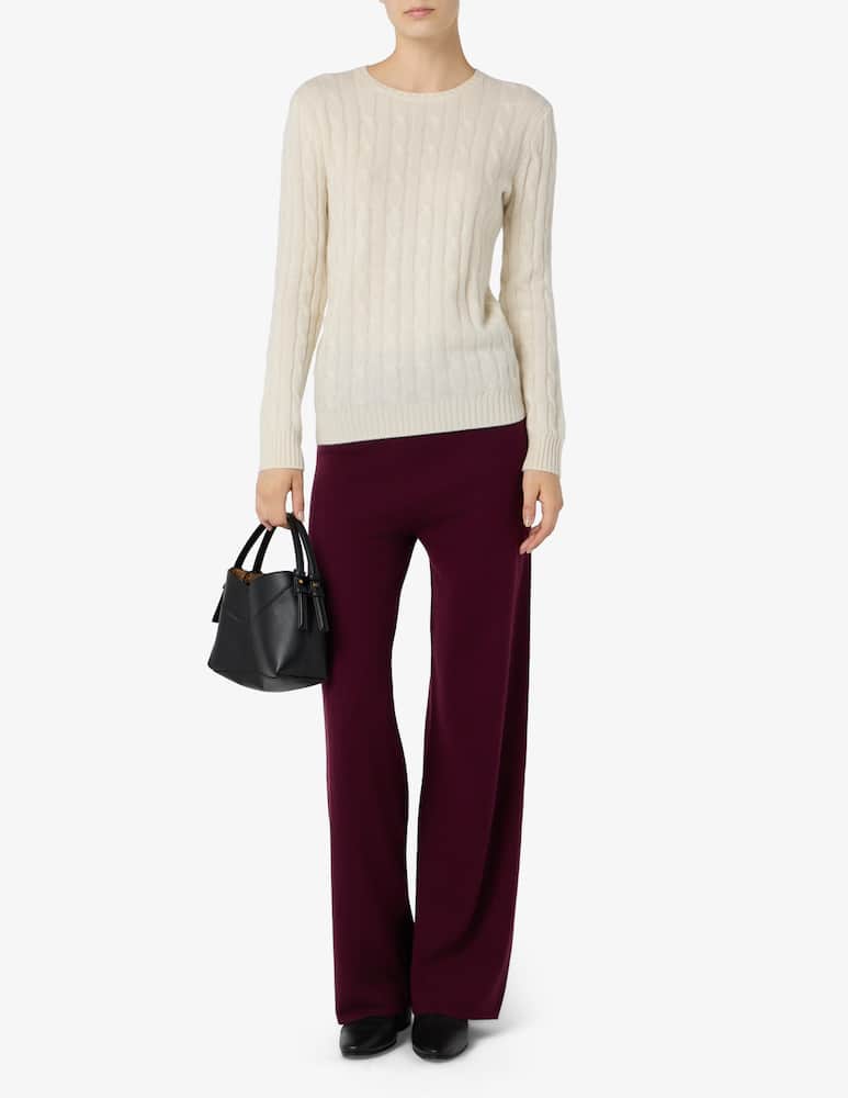 rinascente Pure Cashmere Maglione a trecce girocollo