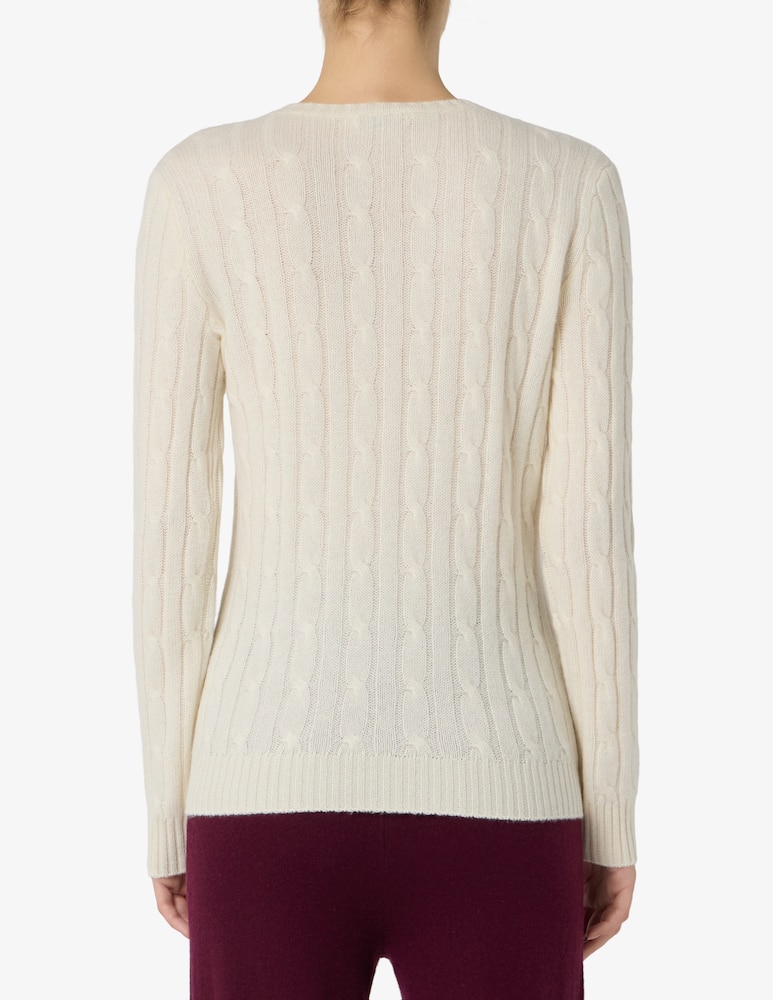 rinascente Pure Cashmere Maglione a trecce girocollo