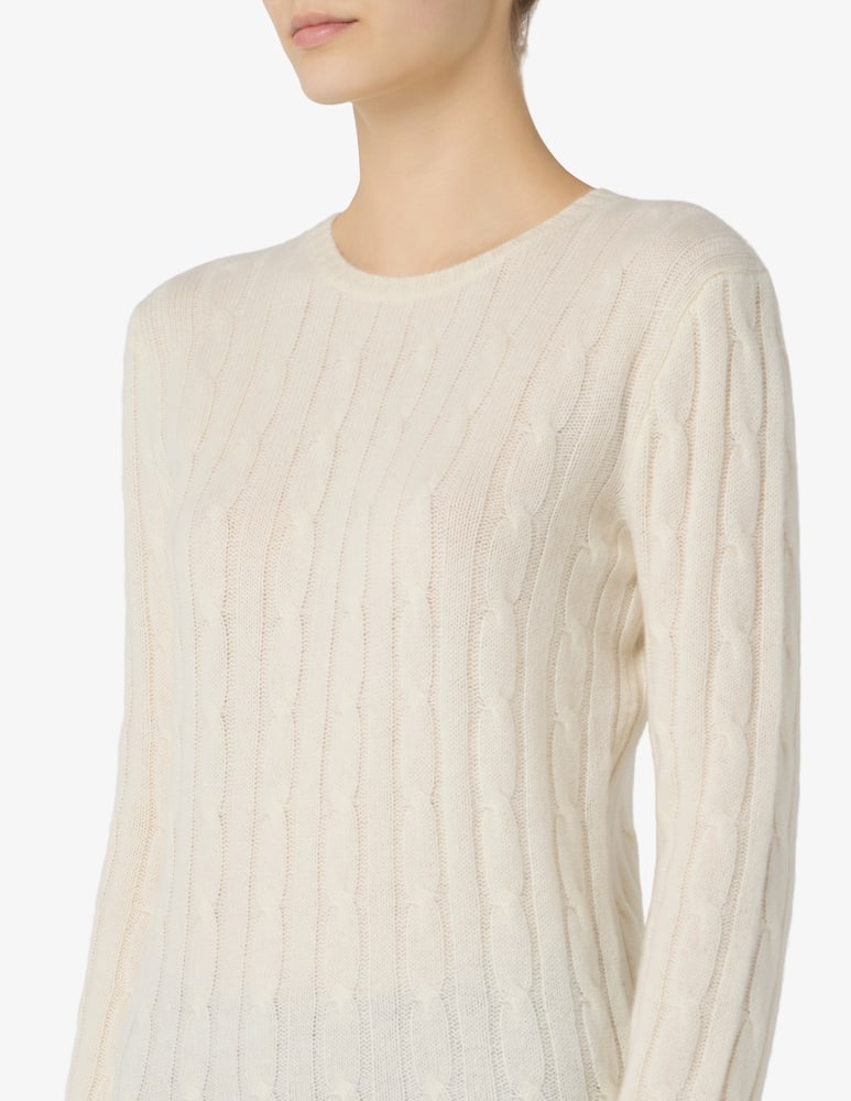 rinascente Pure Cashmere Maglione a trecce girocollo