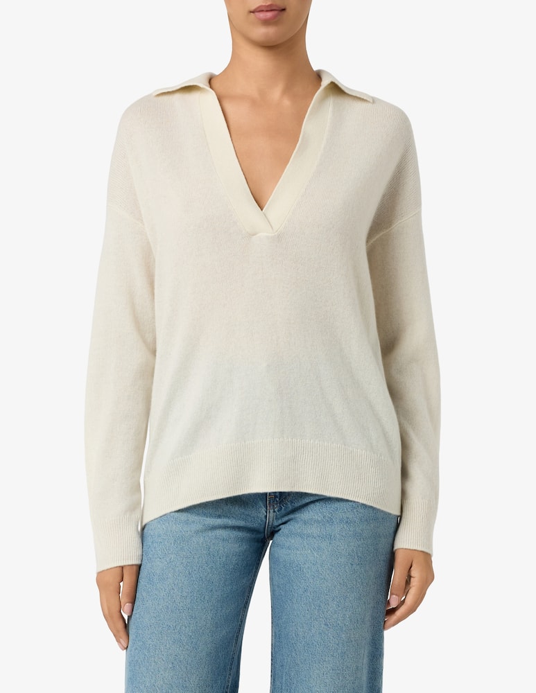 Pure Cashmere Polo in maglia con collo aperto - immagine 1 Pure Cashmere Polo in maglia con collo aperto - immagine 1