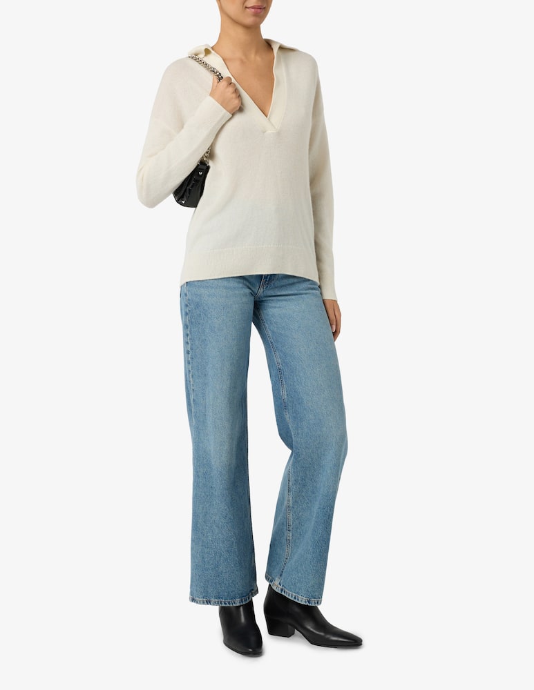 Pure Cashmere Polo in maglia con collo aperto - immagine 3 Pure Cashmere Polo in maglia con collo aperto - immagine 3