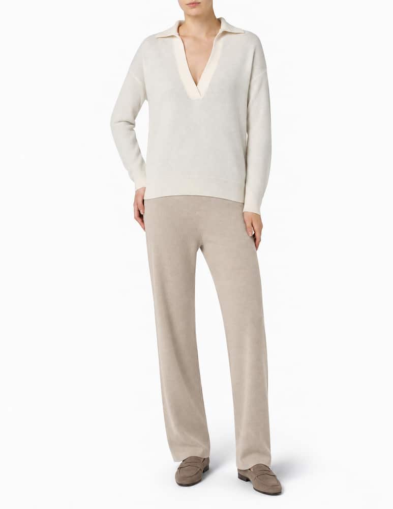 Pure Cashmere Polo in maglia con collo aperto - immagine 4 Pure Cashmere Polo in maglia con collo aperto - immagine 4