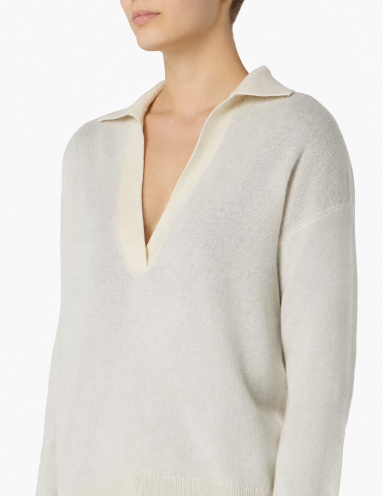 Pure Cashmere Polo in maglia con collo aperto - immagine 6 Pure Cashmere Polo in maglia con collo aperto - immagine 6