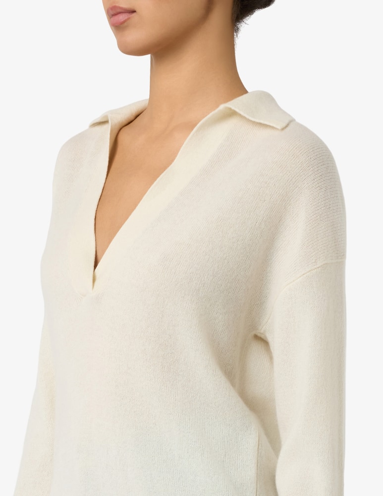 Pure Cashmere Polo in maglia con collo aperto - immagine 7 Pure Cashmere Polo in maglia con collo aperto - immagine 7