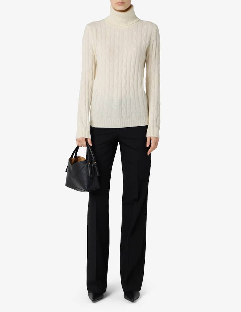 rinascente Pure Cashmere Cable turtleneck jumper