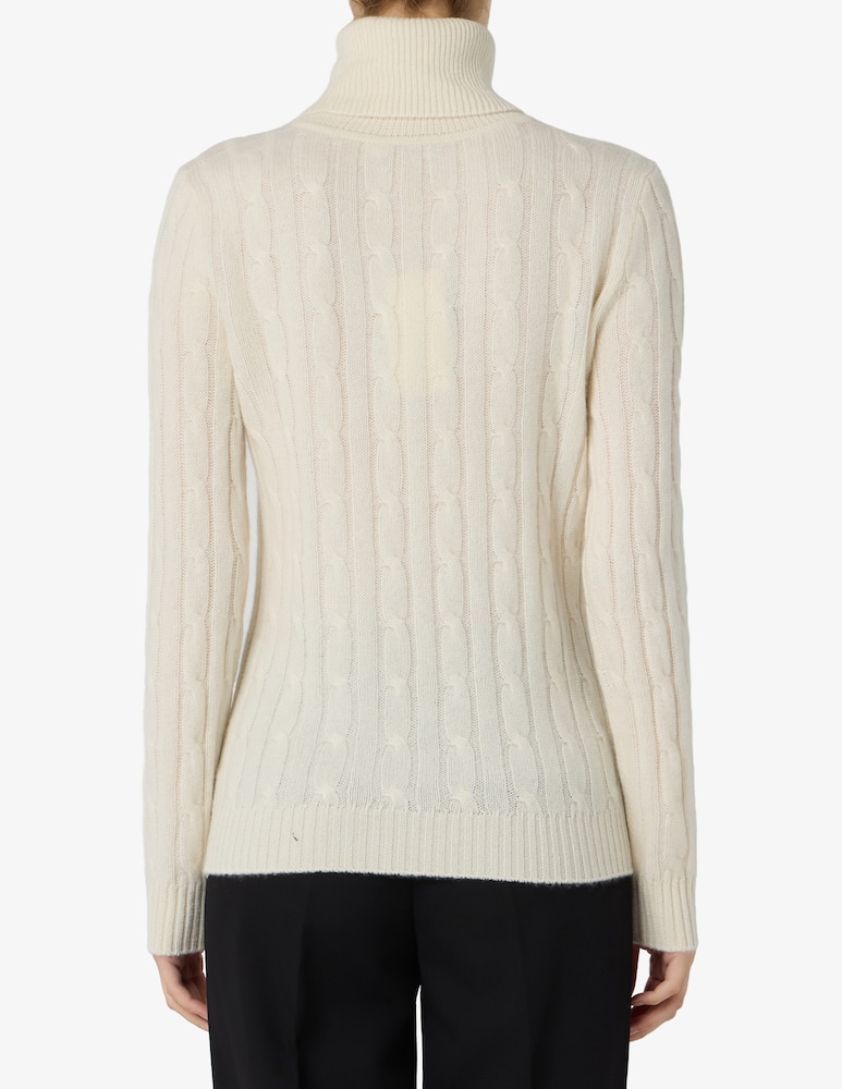 rinascente Pure Cashmere Cable turtleneck jumper