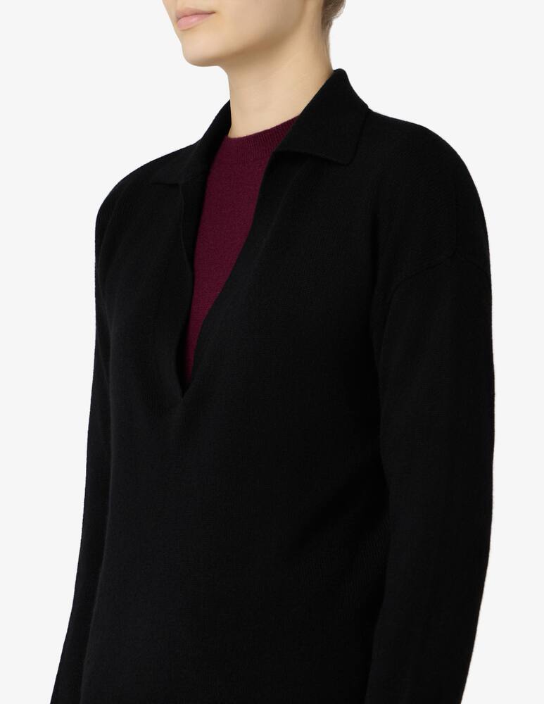rinascente Pure Cashmere Polo in maglia con collo aperto
