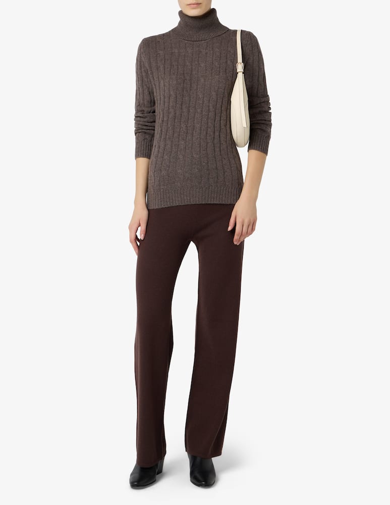 rinascente Pure Cashmere Cable turtleneck jumper
