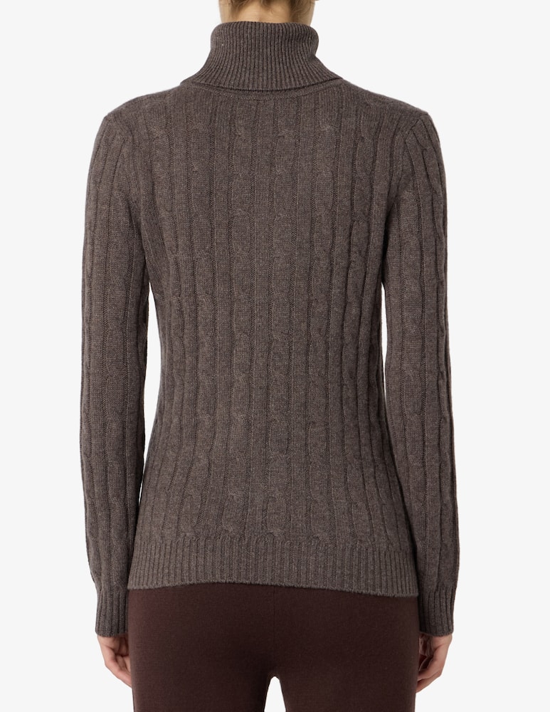 rinascente Pure Cashmere Cable turtleneck jumper