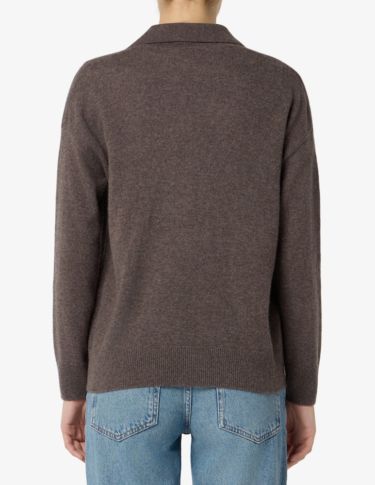 rinascente Pure Cashmere Polo in maglia con collo aperto
