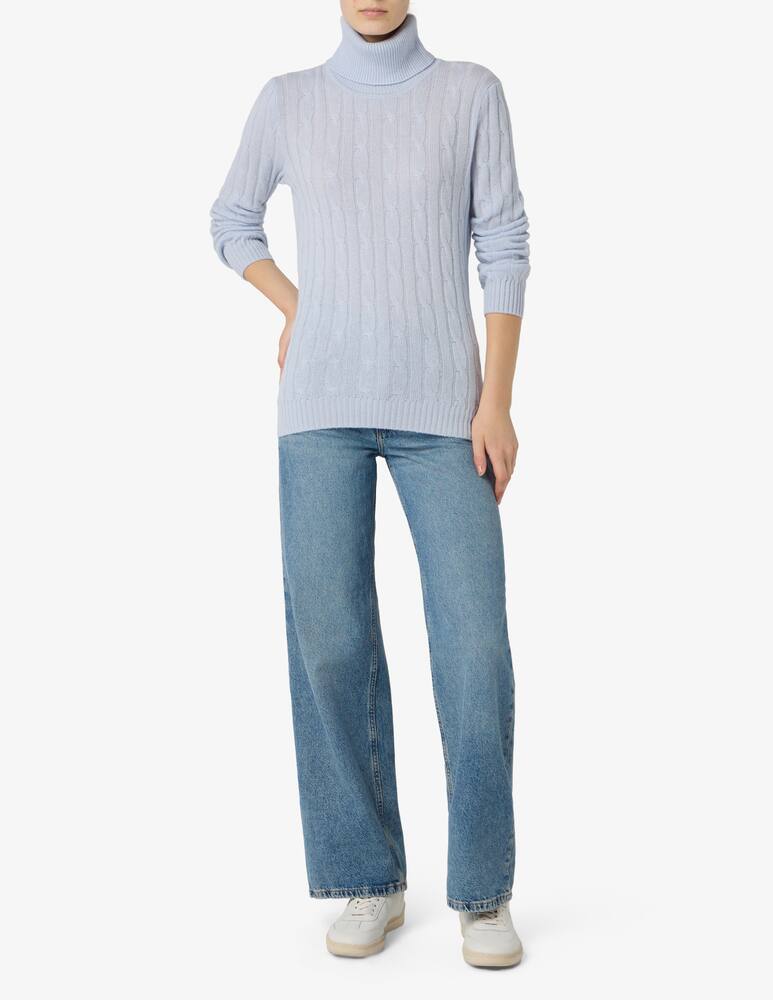 rinascente Pure Cashmere Cable turtleneck jumper