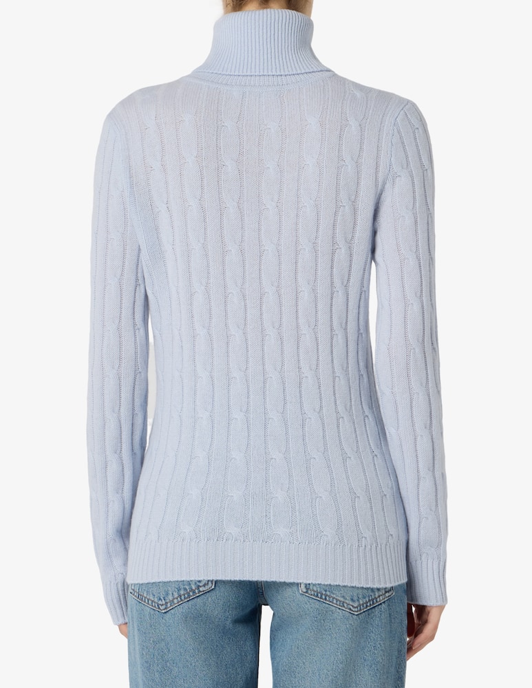 Pure Cashmere Cable turtleneck jumper - picture 3 Pure Cashmere Cable turtleneck jumper - picture 3