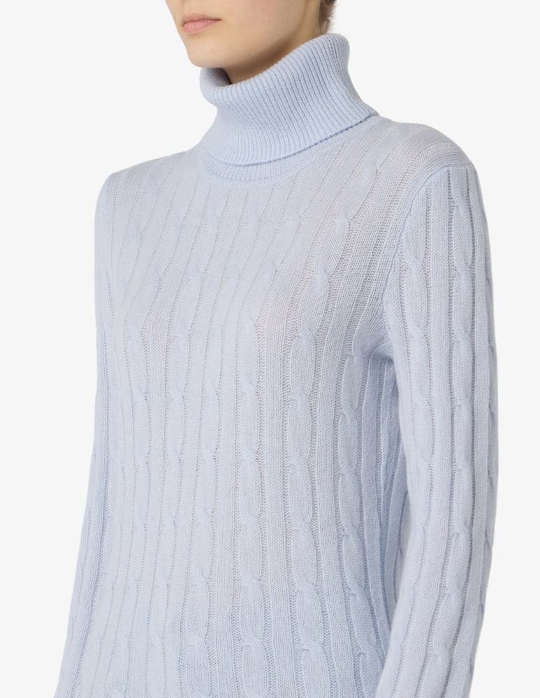 Pure Cashmere Cable turtleneck jumper - picture 4 Pure Cashmere Cable turtleneck jumper - picture 4