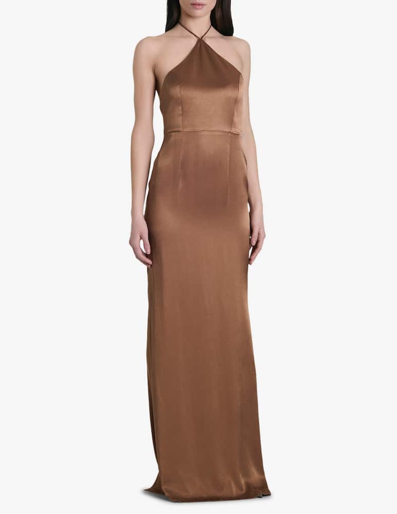 rinascente Face to Face Style Abito lungo in raso Soraya