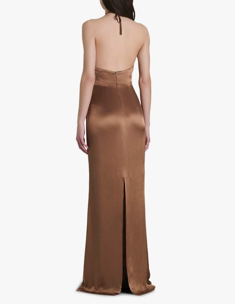 rinascente Face to Face Style Abito lungo in raso Soraya