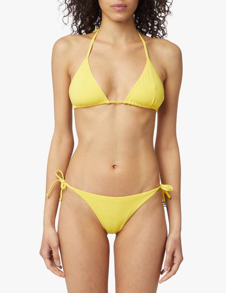 rinascente Fisico Slip bikini bicolore reversibile con laccetti - giallo