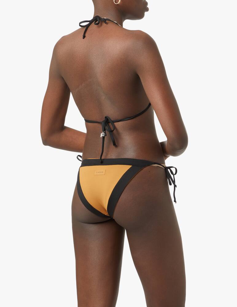 rinascente Fisico Top triangolo bikini bicolore reversibile - marrone