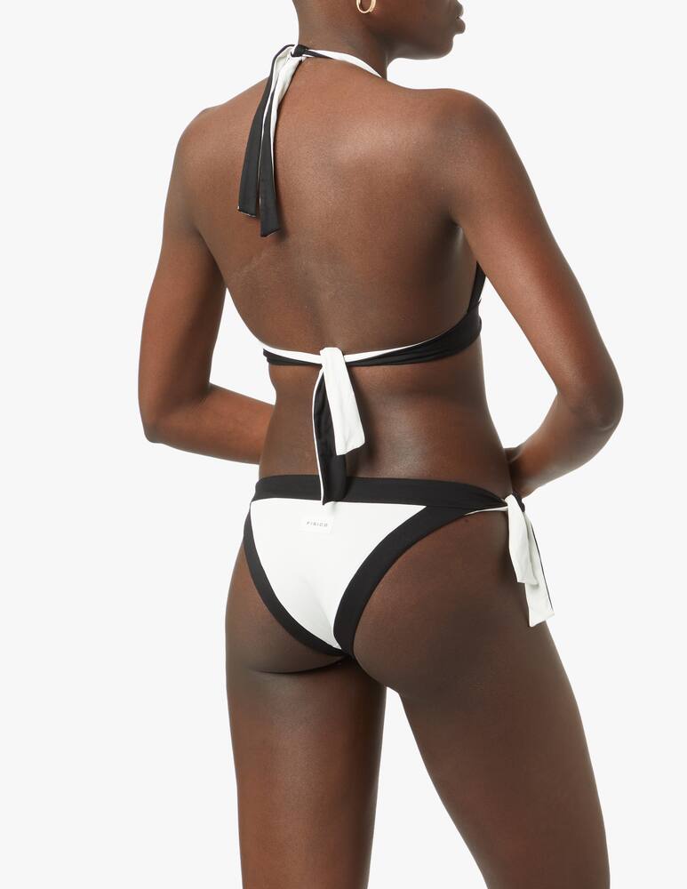 rinascente Fisico Top triangolo bikini bicolore reversibile - bianco