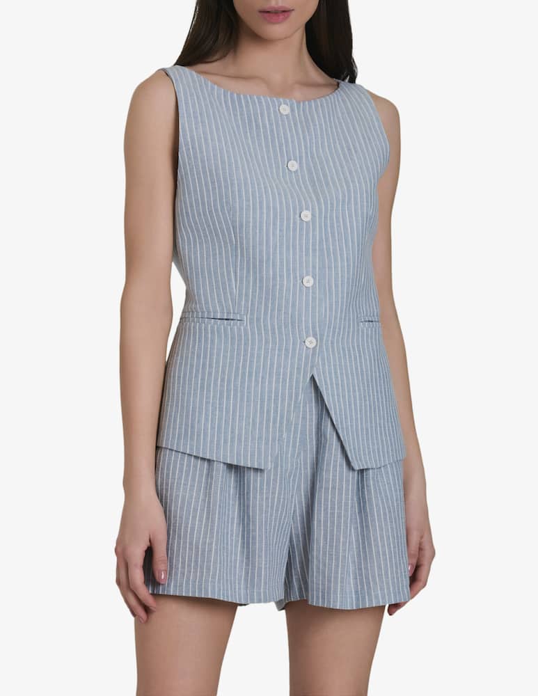 rinascente Face to Face Style Paloma pinstripe gilet