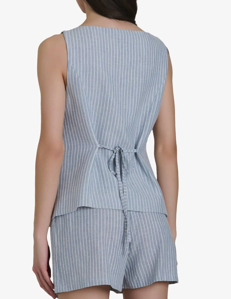rinascente Face to Face Style Paloma pinstripe gilet